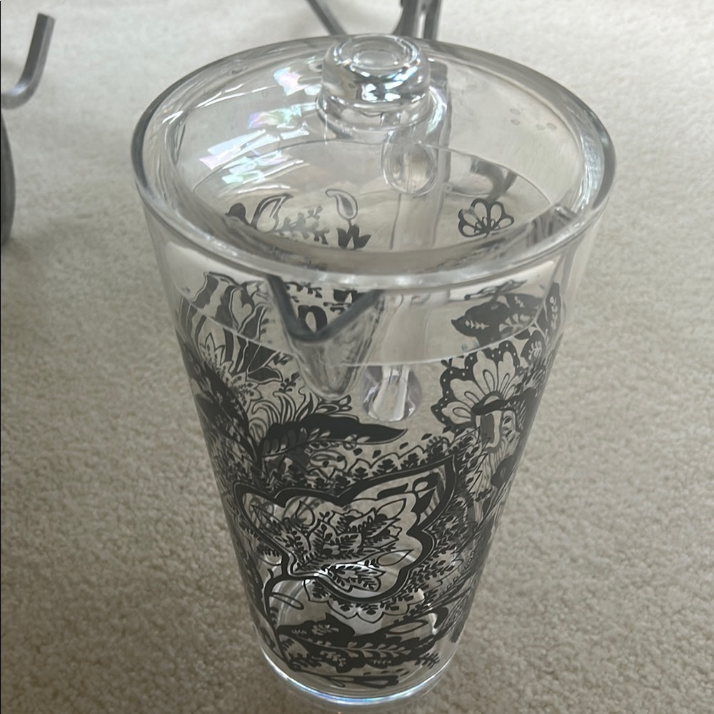 Elegant blue and ClearVera Bradley plastic Pitcher